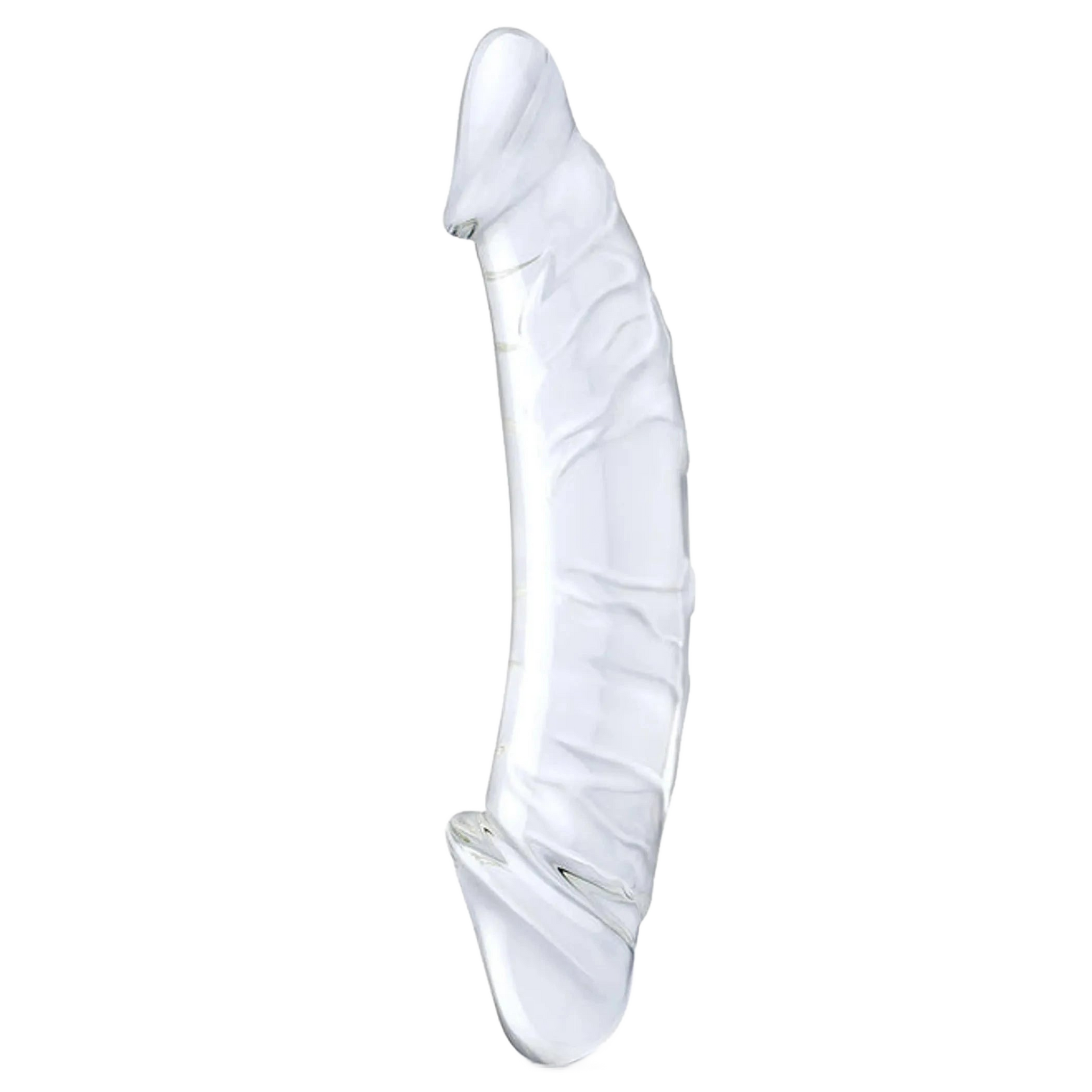 GLAS 10.5 GIRTHY REALISTIC GLASS DOUBLE DONG " Electric / Hustler Lingerie