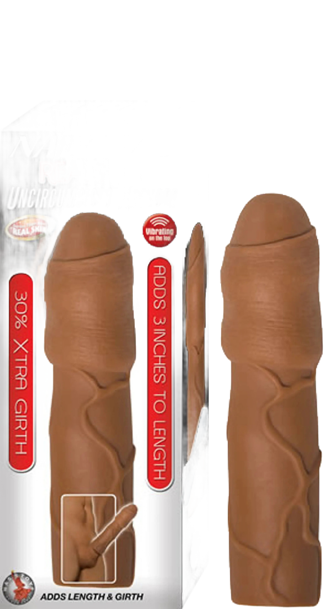 NATURAL REALSKIN UNCIRCUMCISED BROWN Nasstoys