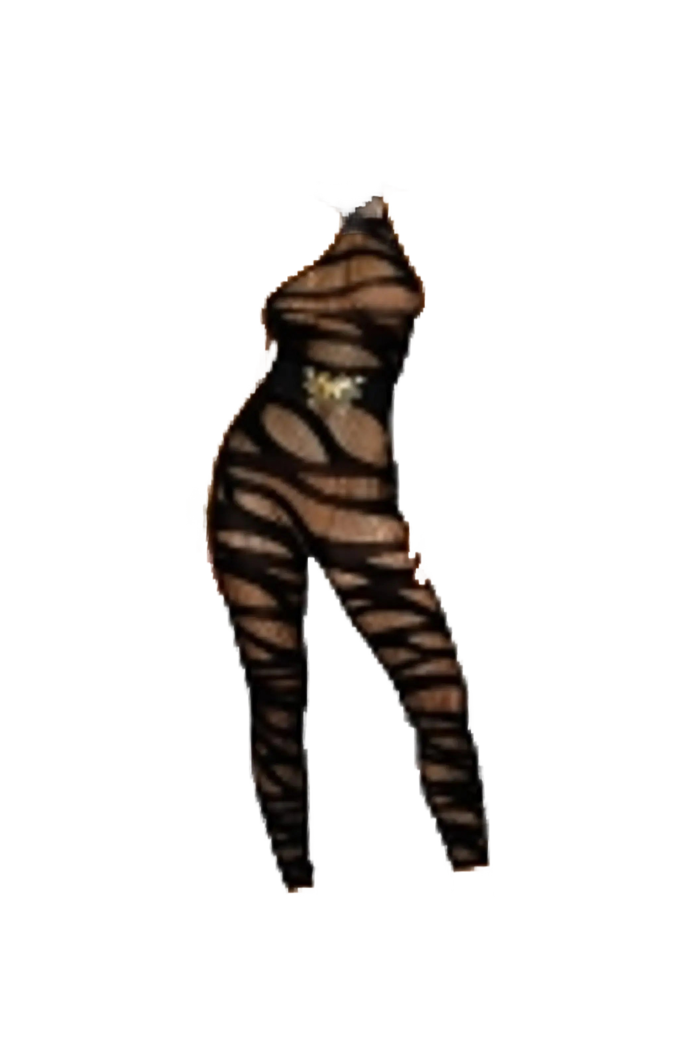 ASYMMETRICAL BODYSTOCKING OPAQUE BLACK O/S Dream Girl Lingerie