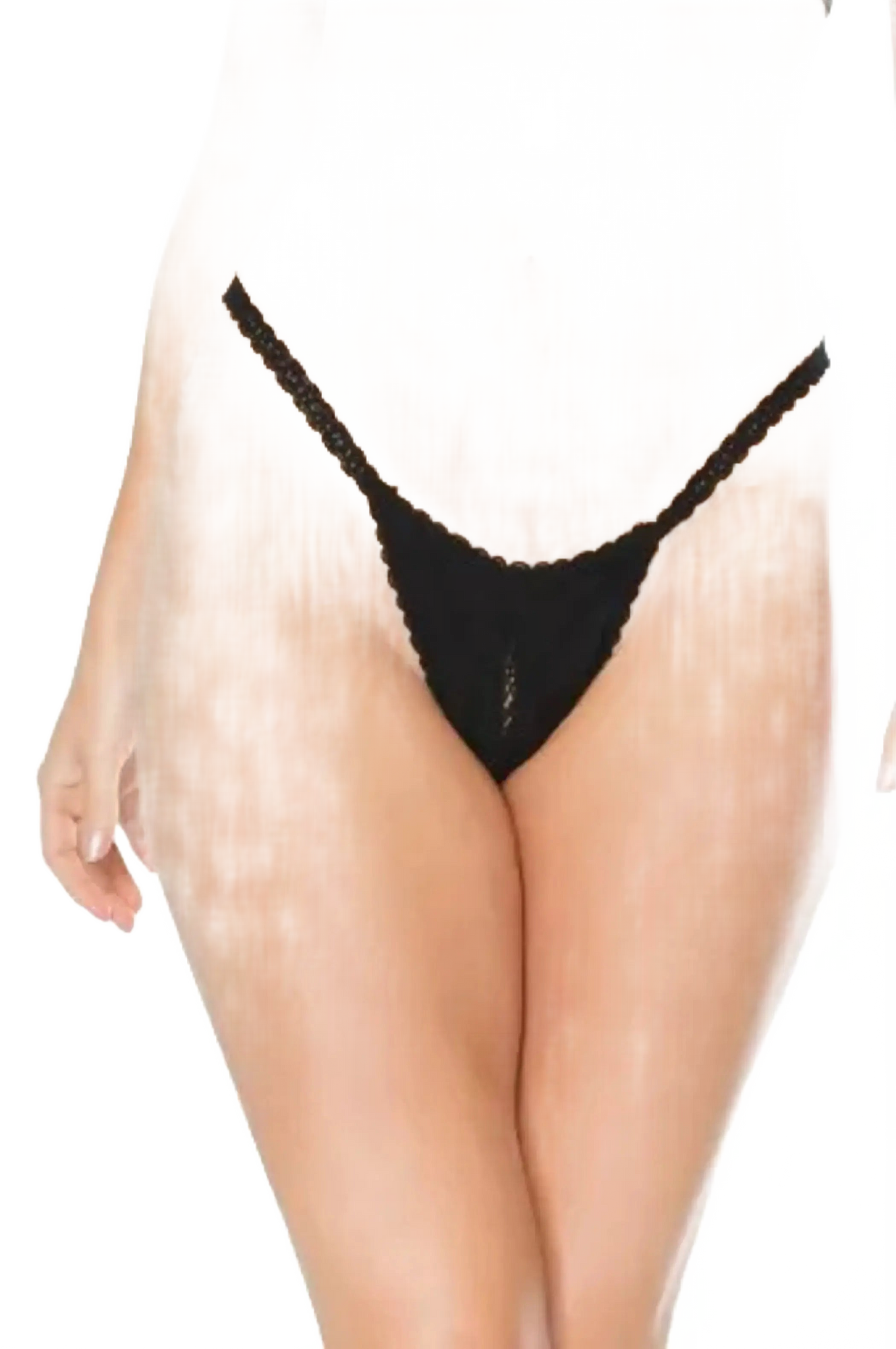 Coquette Crotchless Thong - Color: Black | Pack Of: 1 | Style: Legacy Coquette
