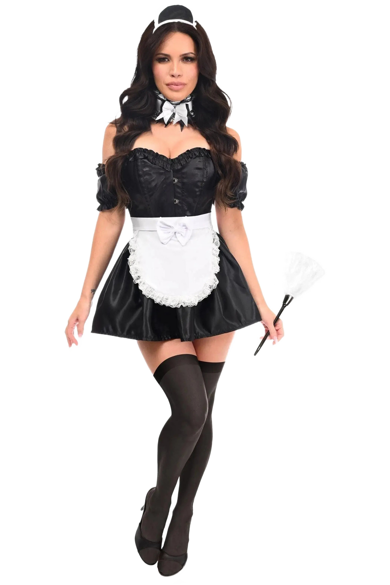 Top Drawer 6 PC Frisky French Maid Corset Costume Daisy Corsets