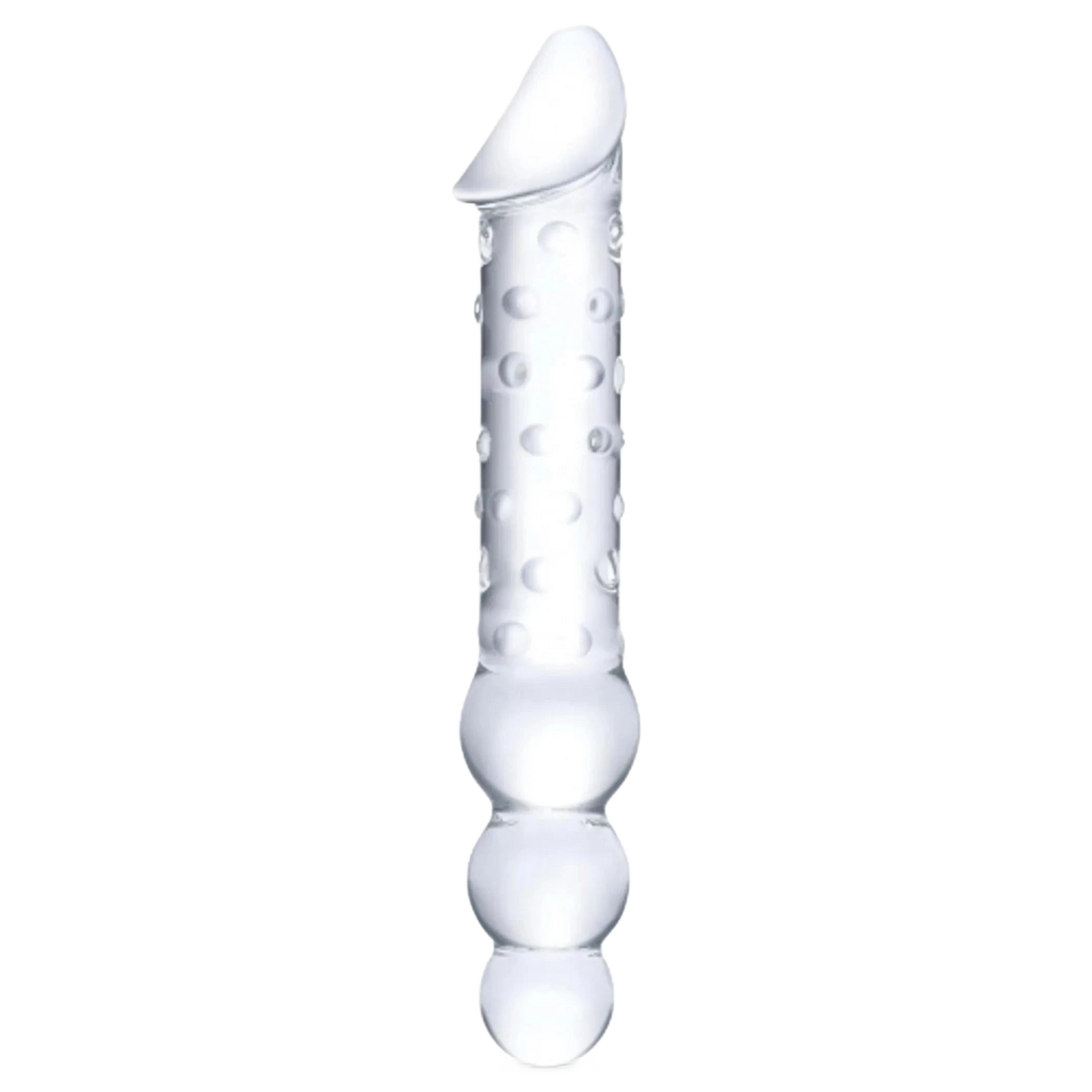 GLAS 12IN DOUBLE ENDED DILDO W / ANAL BEADS Electric / Hustler Lingerie