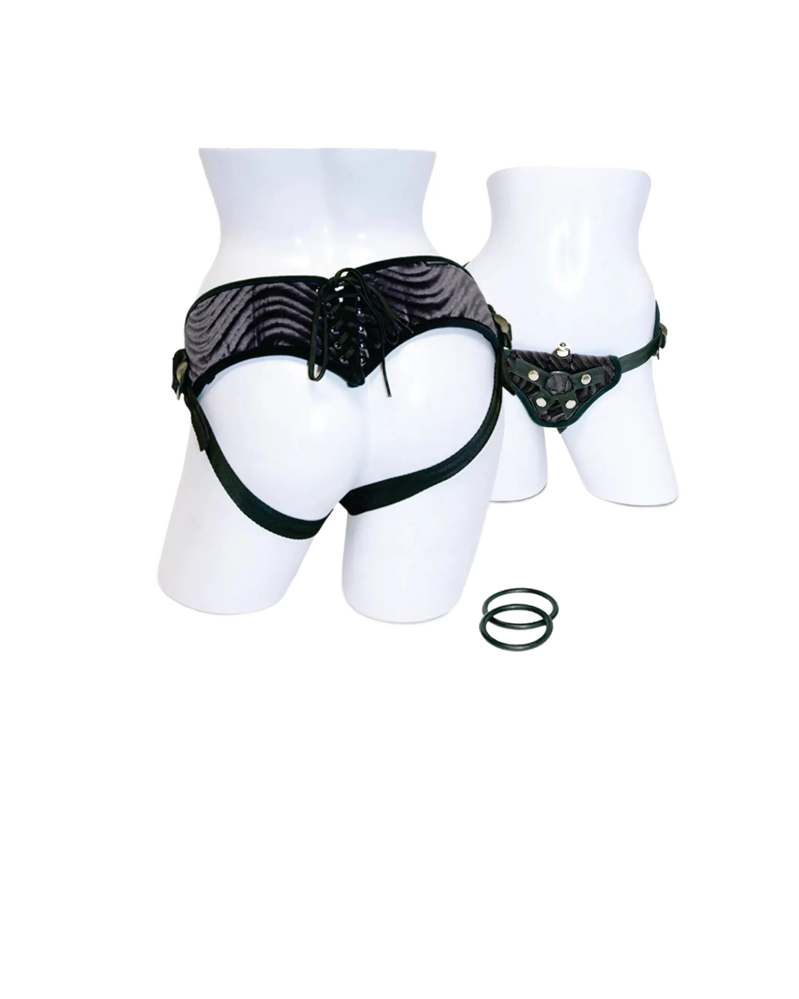 CORSETTE HARNESS BLACK VIBRATING Sport Sheets