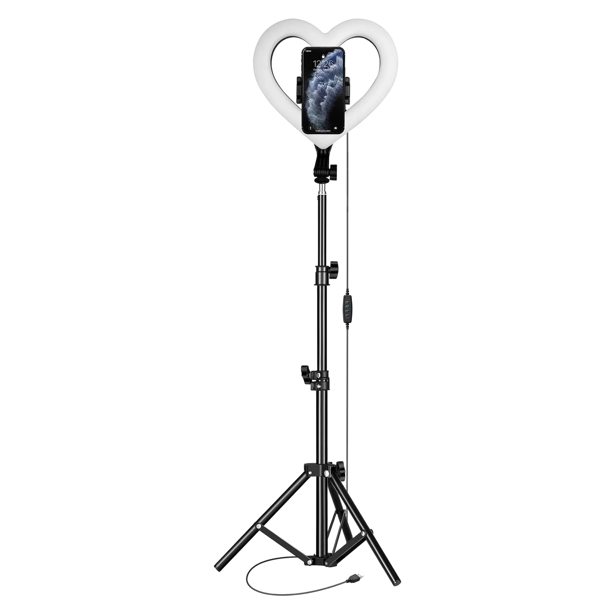PRO Live Stream 10" Heart Shaped Selfie Ring Light (SC-2310SRH) Supersonic