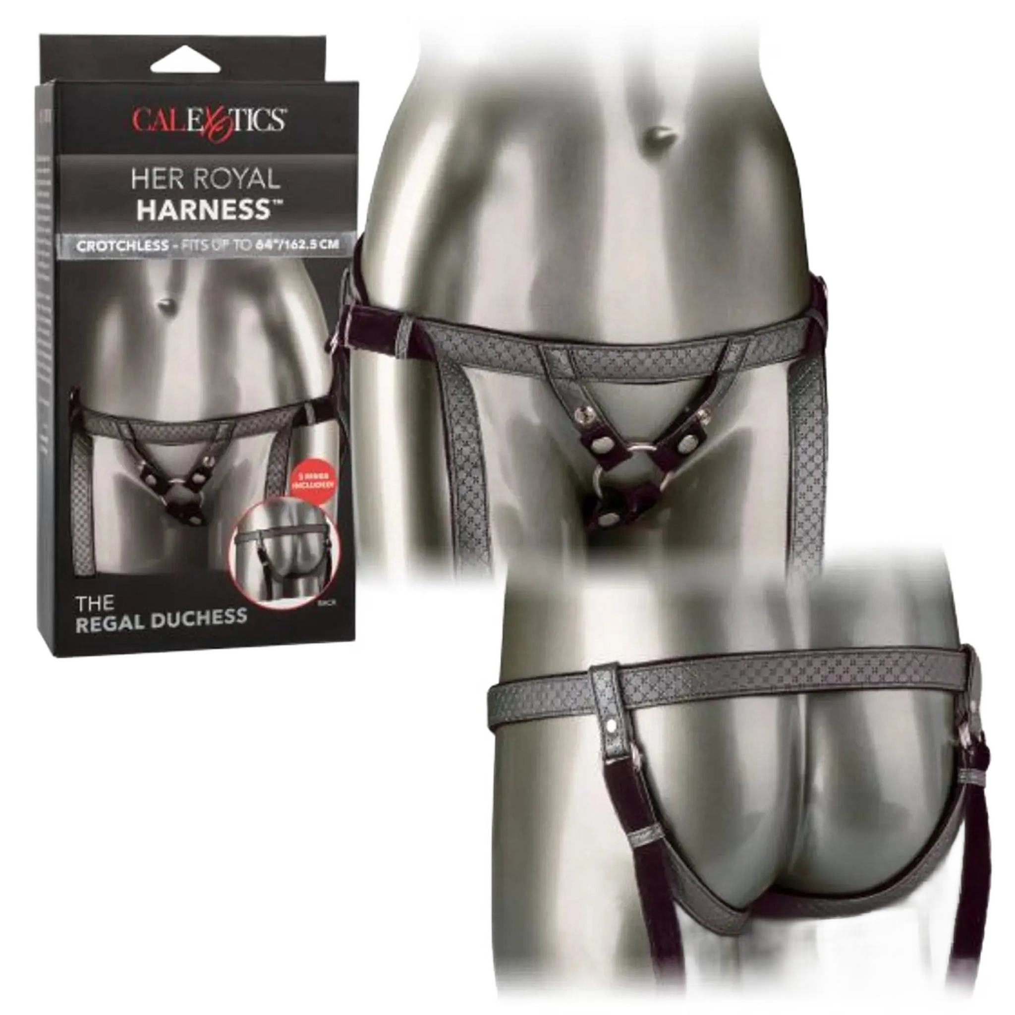HER ROYAL HARNESS THE REGAL DUCHESS PEWTER California Exotic Novelties