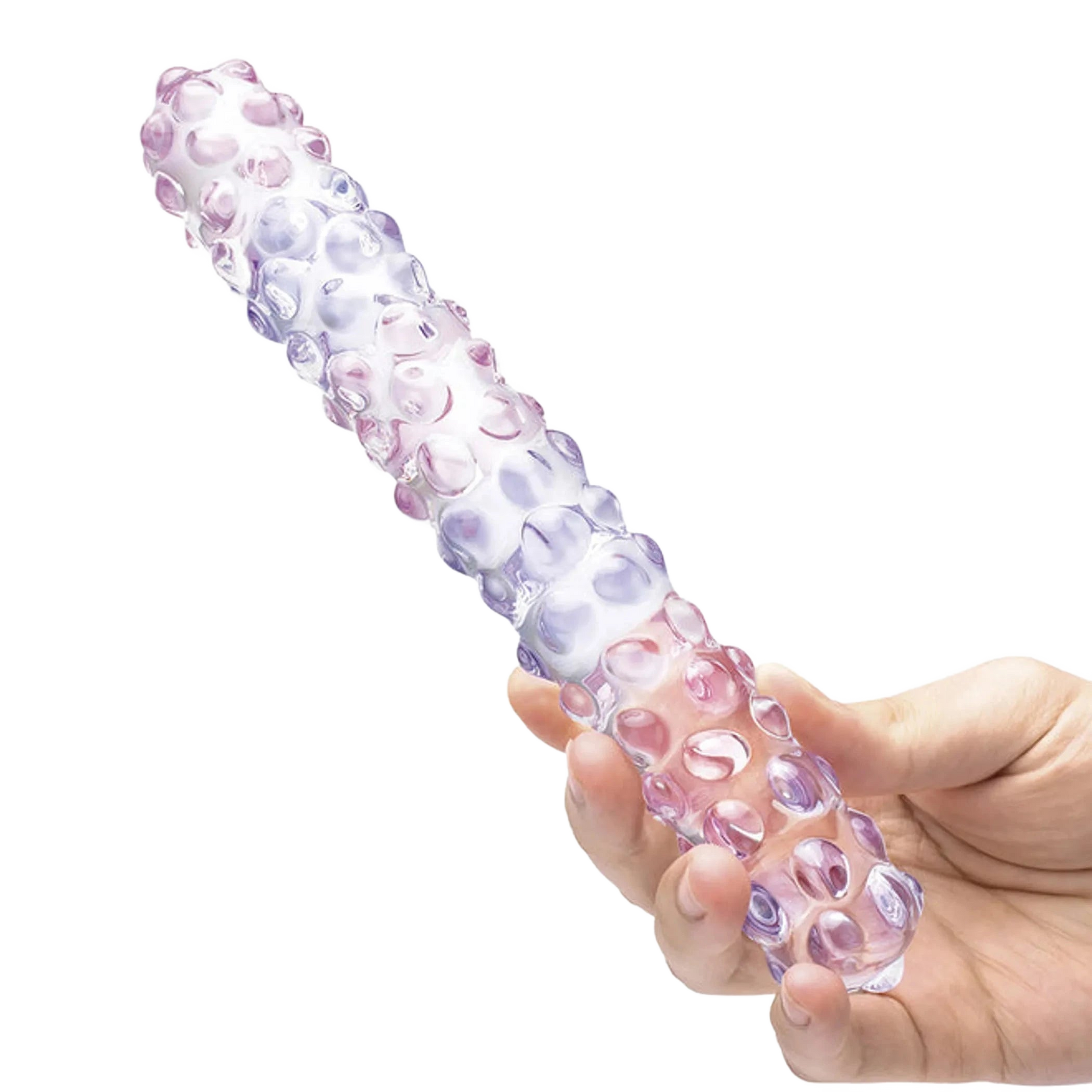 GLAS 9 PURPLE ROSE NUBBY DILDO " Electric / Hustler Lingerie
