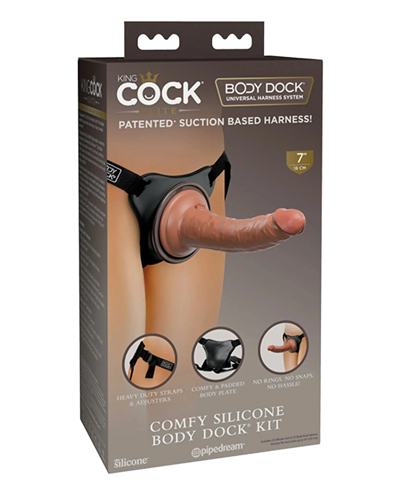 KING COCK ELITE COMFY SILICONE BODY DOCK KIT Pipedream Products
