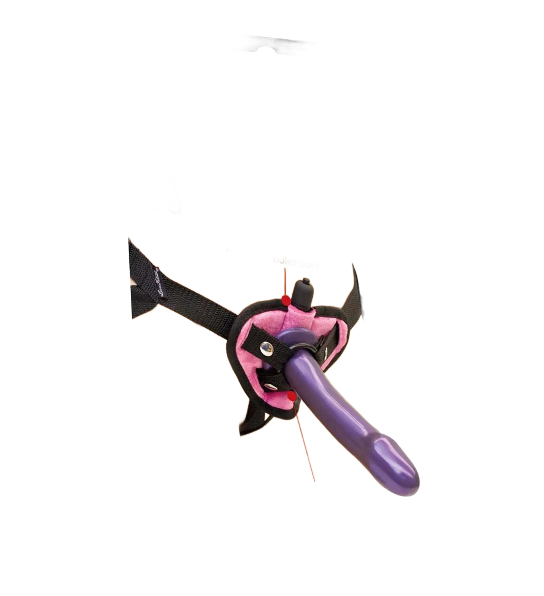 VELVET KNIT STRAP ON HARNESS PINK Electric / Hustler Lingerie