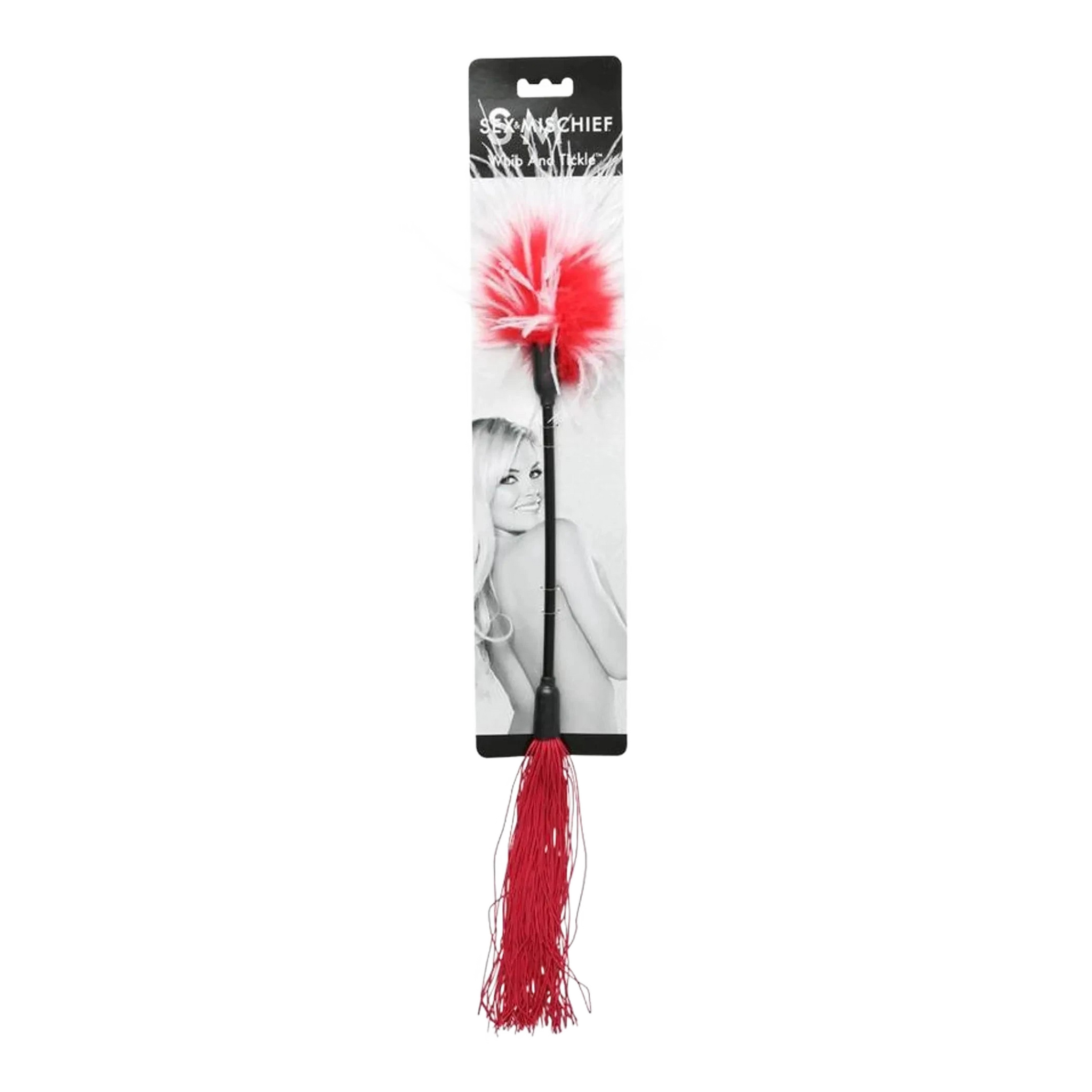 SEX & MISCHIEF WHIPPER TICKLER RED & WHITE Sport Sheets