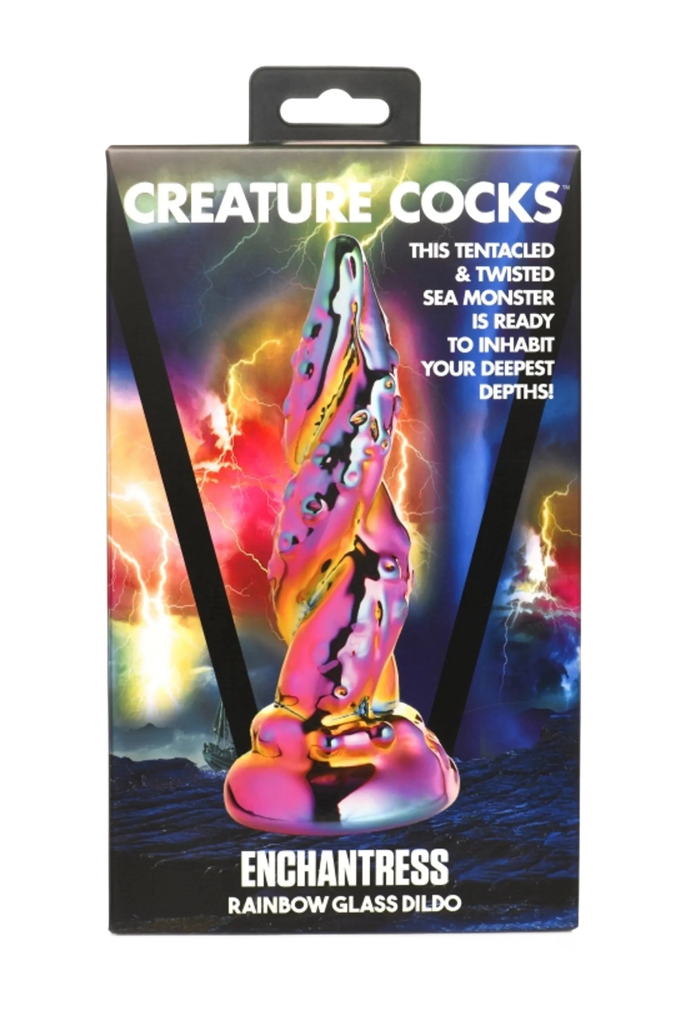 CREATURE COCKS ENCHANTRESS RAINBOW GLASS DILDO XR Brands