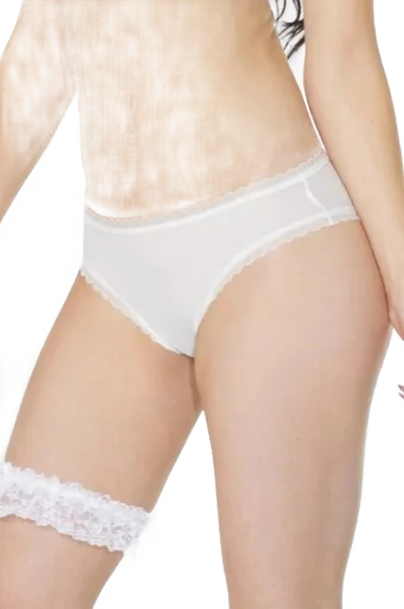 Coquette Bridal Mesh Crotchless Panty With Tulle Veil Coquette