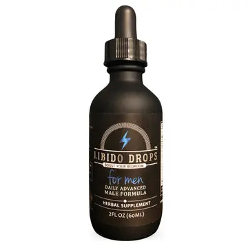Bottle of Libido Drops™ for Men — natural herbal support for male libido and stamina